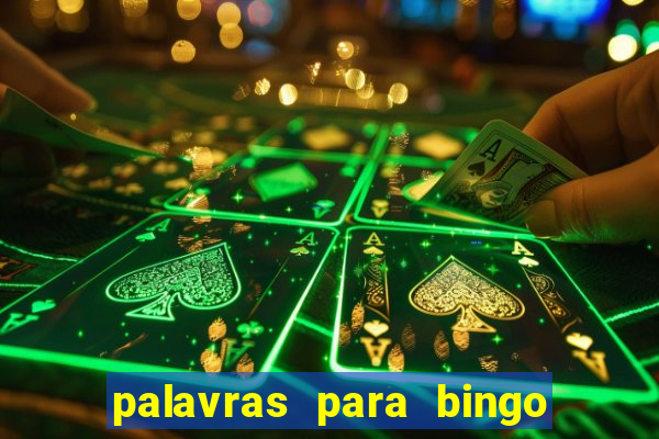 palavras para bingo de cha de lingerie